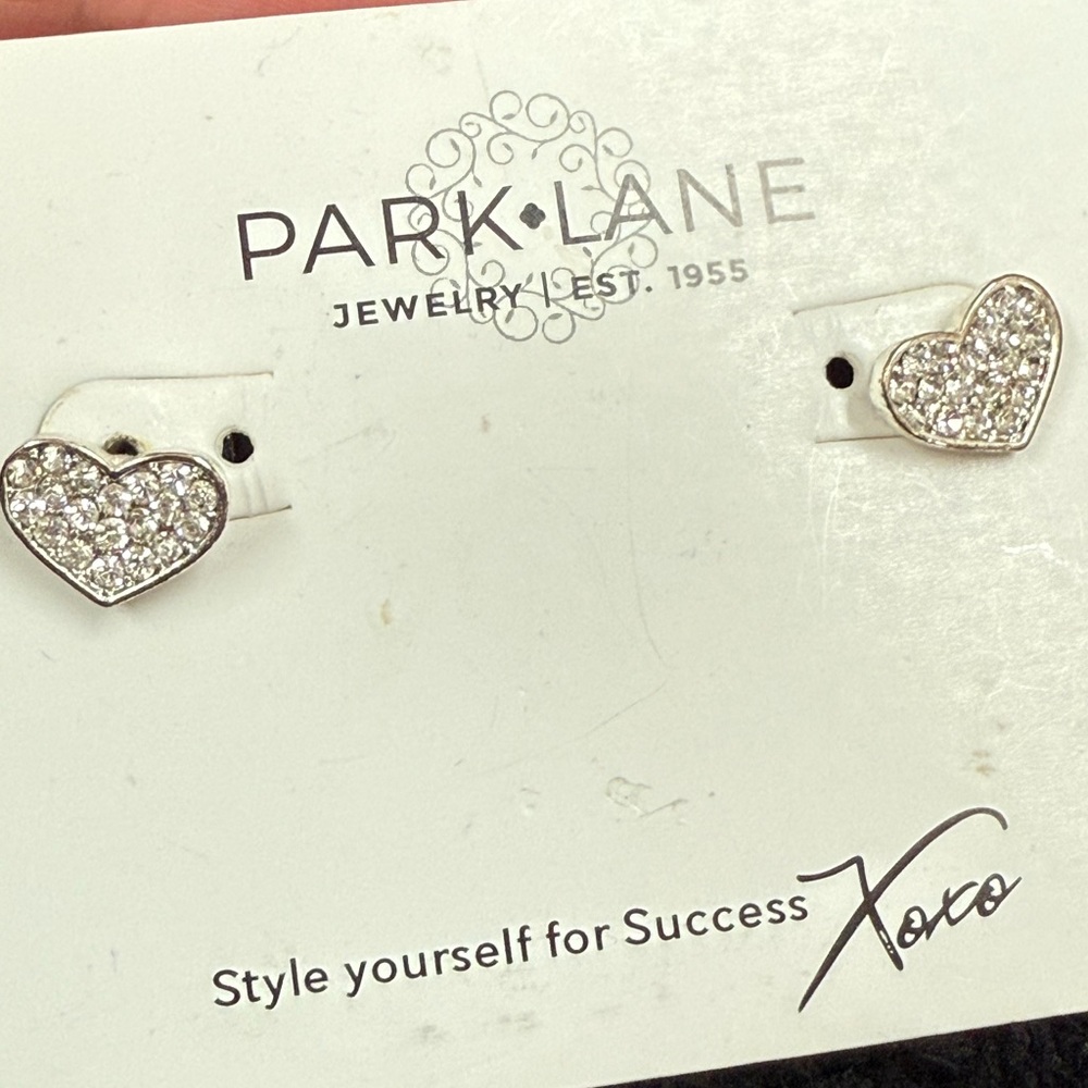 Park Lane “Dainty” Sparkling Heart Stud Earrings
